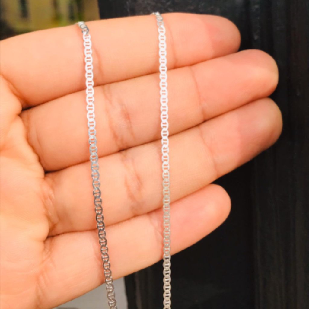 Silver Gucci Link Chain 18 Silver Chain Women 40$